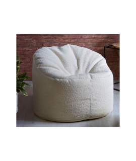 Sillon Puff Redondo 100 cm Tapizado Anat Color Beige Batran