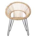 Sillon Ratan Huevo y Patas de Forja Serie Benin