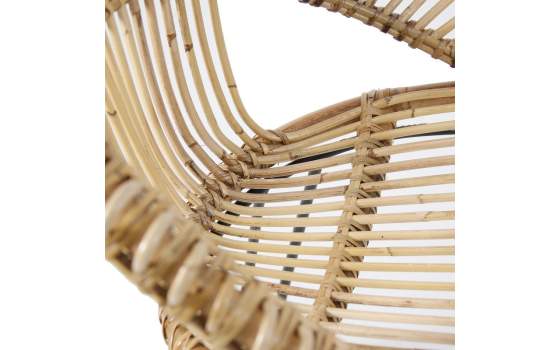 Sillon Ratan Huevo y Patas de Forja Serie Benin