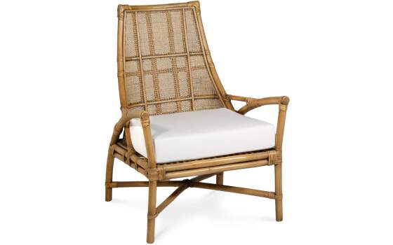 Sillon Ratan Natural con Cojin Estilo Actual Serie Alvade