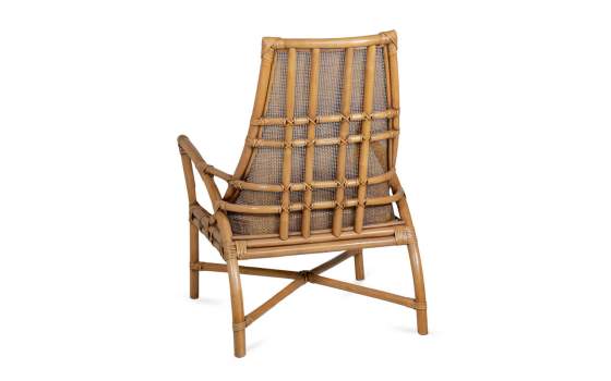 Sillon Ratan Natural con Cojin Estilo Actual Serie Alvade