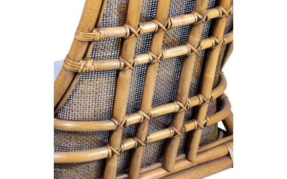 Sillon Ratan Natural con Cojin Estilo Actual Serie Alvade