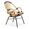 Sillon Ratan Natural y Patas Metálicas Serie Penelope