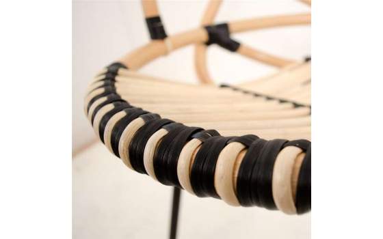 Sillon Ratan Natural y Patas Metálicas Serie Penelope