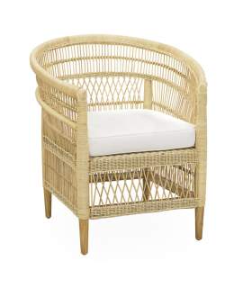 Sillon Ratan y Medula Natural con Cojin Actual Serie Alvade