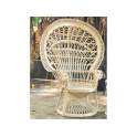 Sillon Rattan Tejido Pavo Real