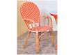 Sillon Rattan Terraza Tejido Sintetico Rojo Blanco Barias