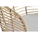2 Sillones Rattan Forja con Cojin Blanco Serie Rattanwund