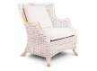 Sillon Rattan y Madera Patinado en Blanco Serie Melbourne