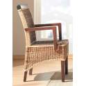 Sillon Recto Madera y Abaca  Albange
