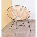 Sillon Redondo Salon o Jardin Actual Forja Rattan Serie Anisas