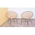 Sillon Redondo Salon o Jardin Actual Forja Rattan Serie Anisas