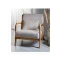 Sillon Salon Actual Terciopelo Color Beige Serie Abatran