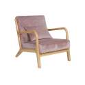 Sillon Salon Actual Terciopelo Color Rosa Palido Serie Abatran