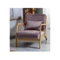 Sillon Salon Actual Terciopelo Color Rosa Palido Serie Abatran