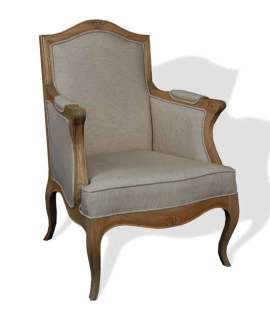 Sillon Salon Clasico Roble Tapizado Vintage