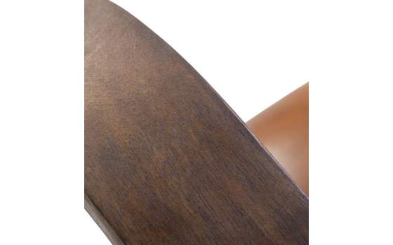 Sillon Salon Piel Marron y Forja Negra Estilo Vintage Serie Ayre