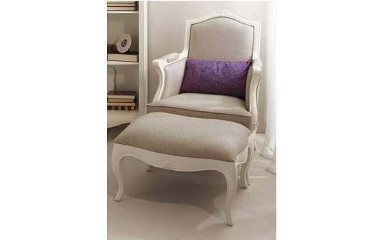 Sillon Tapizado Blanco Paris