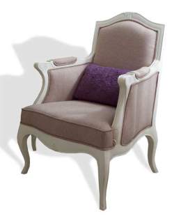 Sillon Tapizado Blanco Paris