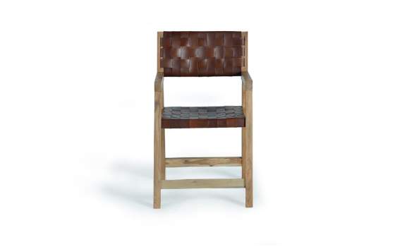 Sillon Tapizado Piel Marron Estilo Actual Serie Adevar