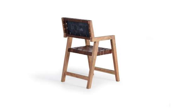 Sillon Tapizado Piel Marron Estilo Actual Serie Adevar