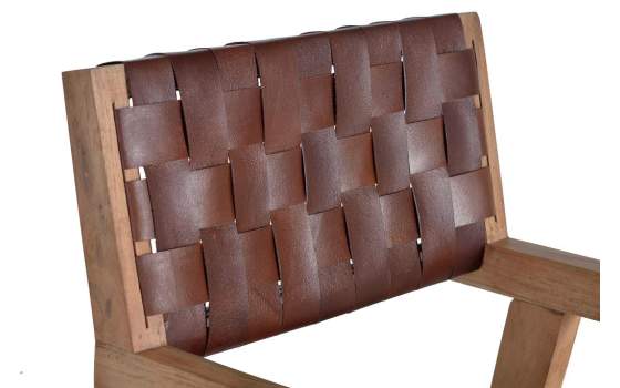 Sillon Tapizado Piel Marron Estilo Actual Serie Adevar