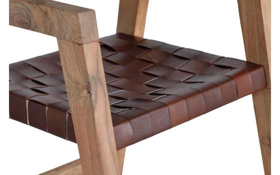 Sillon Tapizado Piel Marron Estilo Actual Serie Adevar