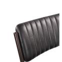 Sillon Tapizado Piel Negra Estructura de Acero Negro Bristol