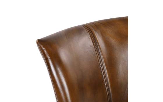 Sillon Tapizado Piel y Estructura de Acero Negro - Serie Bristol