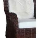Sillon Tejido en Rattan con Cojines Acabado en Nogal