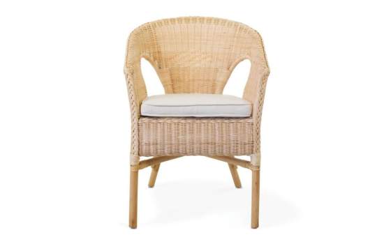 Sillon Tejido Medula Ratan Natural Loneta Cruda Serie Penelope