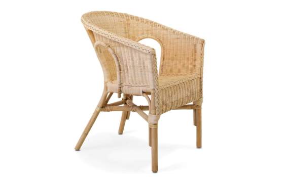 Sillon Tejido Medula Ratan Natural Loneta Cruda Serie Penelope