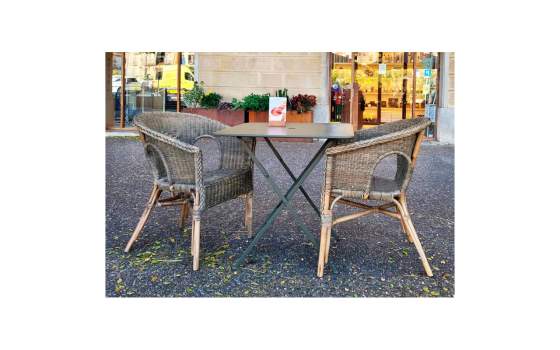 Sillon Tejido Medula Ratan Nogal Patinado Serie Penelope