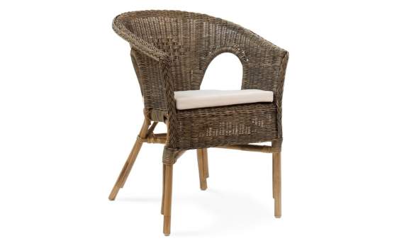 Sillon Tejido Medula Ratan Nogal Patinado Serie Penelope