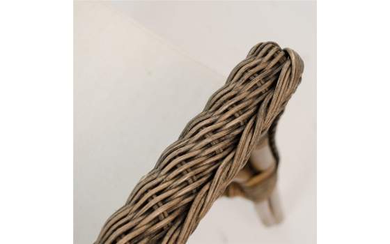 Sillon Tejido Medula Ratan Nogal Patinado Serie Penelope