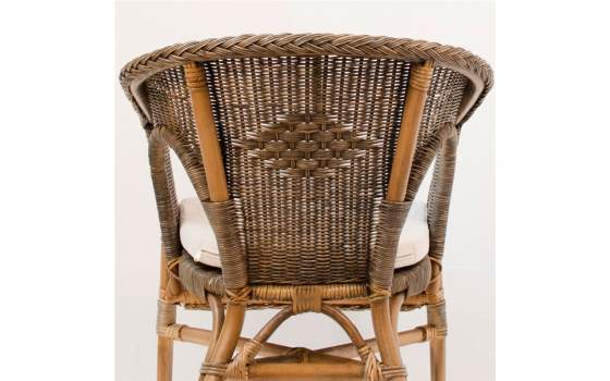 Sillon Tejido Medula Ratan Nogal Patinado Serie Penelope