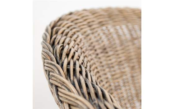 Sillon Tejido Medula Ratan Nogal Patinado Serie Penelope