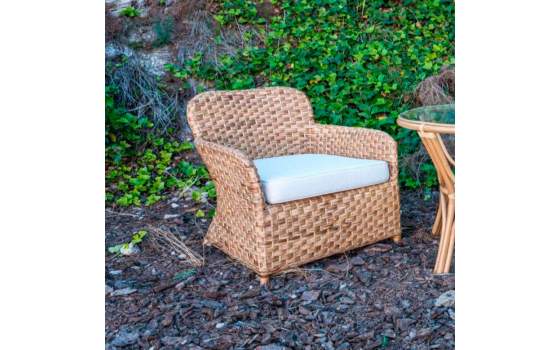 Sillon Tejido Ratan con Cojin Loneta Serie Ariaste