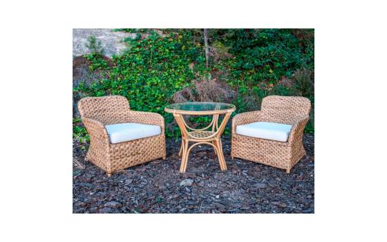 Sillon Tejido Ratan con Cojin Loneta Serie Ariaste