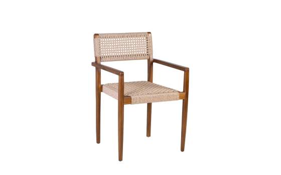 Sillon Teka y Tejido Cuerda Diseño Actual Serie Aresisat