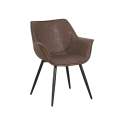 Sillon  Tela Desgastada Marron Estilo Contemporaneo Airaco