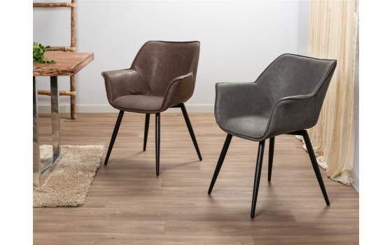 Sillon  Tela Desgastada Marron Estilo Contemporaneo Airaco