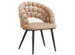 Sillon Terciopelo Beige Estilo Moderno Serie Nimpha