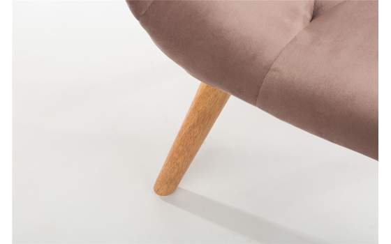 Sillon Terciopelo Capitonee Rosa Palido Saoul