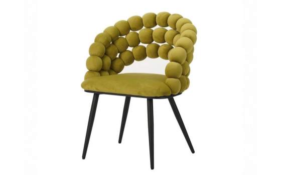 Sillon Terciopelo Verde Estilo Moderno Serie Nimpha