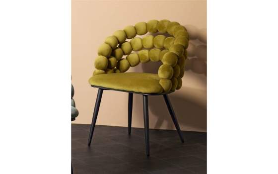 Sillon Terciopelo Verde Estilo Moderno Serie Nimpha
