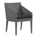 Sillon Terraza Cinta Gris Aluminio con Cojin Serie Tape