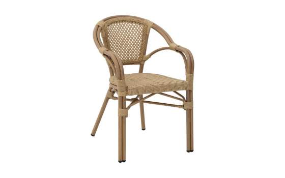 Sillon Terraza Jardin Aluminio y Ratan con Rejilla - Serie Appio