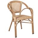 Sillon Terraza Jardin Aluminio y Ratan con Rejilla - Serie Appio
