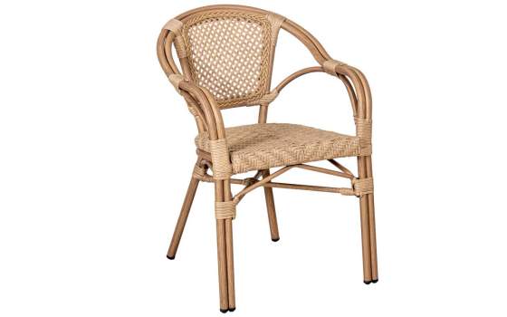 Sillon Terraza Jardin Aluminio y Ratan con Rejilla - Serie Appio